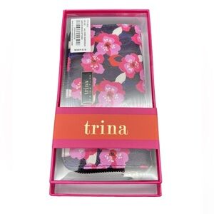 Trina Turk vegan leather floral wallet gift set box NWT
